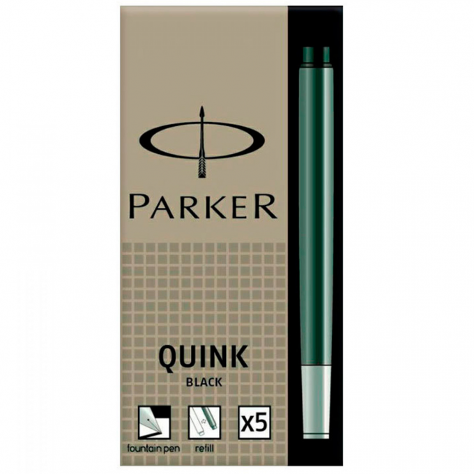 Чернильный картридж PARKER ДЛЯ ПЕРЬЕВОЙ РУЧКИ, ЧЕРНЫЙ 1950382