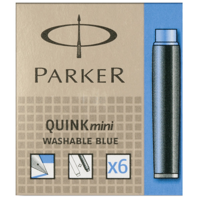 Чернильный мини картридж PARKER ДЛЯ ПЕРЬЕВОЙ РУЧКИ, СИНИЙ S0767240