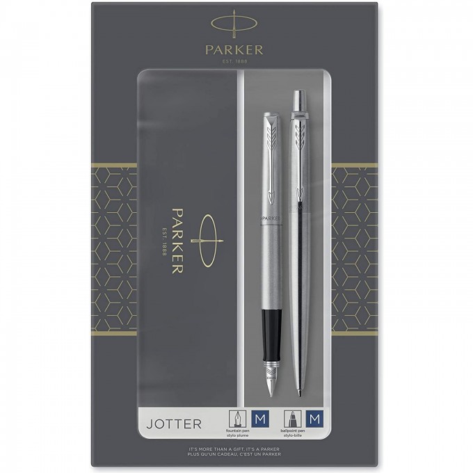 Набор PARKER JOTTER CORE FK61 STAINLESS STEEL ручка перьевая, ручка шариковая CW2093258