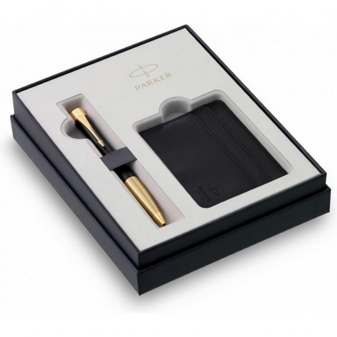 Набор PARKER URBAN BLACK GT ручка шариковая + чехол для кредитных карт, M 2122000