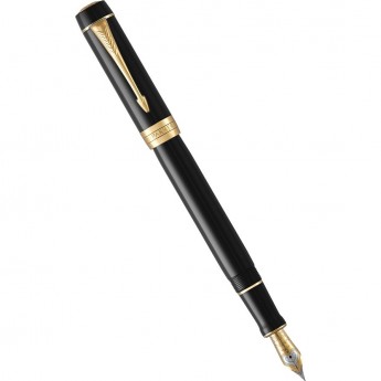 Перьевая ручка PARKER DUOFOLD CLASSIC CENTENNIAL F77, Black / Gold (Перо F) Перьевая ручка PARKER DUOFOLD CLASSIC CENTENNIAL F77, Black / Gold (Перо F)