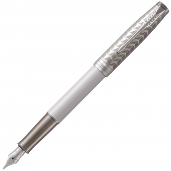 Перьевая ручка PARKER SONNET METAL & PEARL LACQUER PT F Перьевая ручка PARKER SONNET METAL & PEARL LACQUER PT F