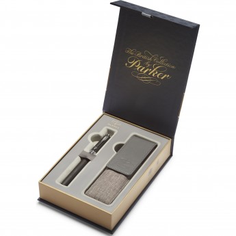 Подарочный набор PARKER: Ручка пятый пишущий узел PARKER INGENUITY с премиальным чехлом для ручки Подарочный набор PARKER: Ручка пятый пишущий узел PARKER INGENUITY с премиальным чехлом для ручки