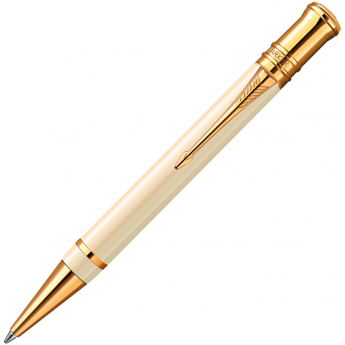 Шариковая ручка PARKER DUOFOLD WHITE IVORINE GT 1907140